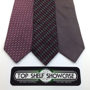 LOT 3 Men's Ties Black Red V. GARATI JOSEPH ABBOUD